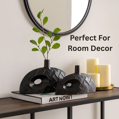 CEDC332 BLACK CERAMIC VASES HOME DECOR DEALS