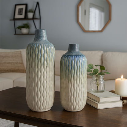 CEDC338 WHITE CERAMIC VASES HOME DECOR DEALS