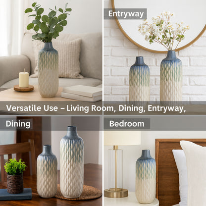 CEDC338 WHITE CERAMIC VASES HOME DECOR DEALS