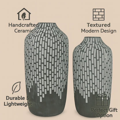CEDC339 GREY CERAMIC VASES HOME DECOR DEALS