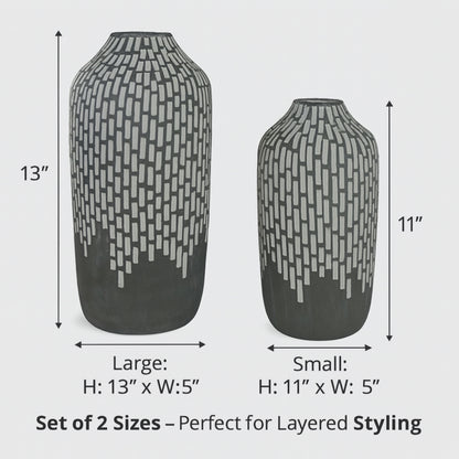CEDC339 GREY CERAMIC VASES HOME DECOR DEALS