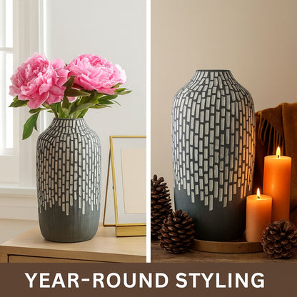 CEDC339 GREY CERAMIC VASES HOME DECOR DEALS