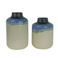 CEDC342 GREEN-WHITE CERAMIC VASES HOME DECOR DEALS