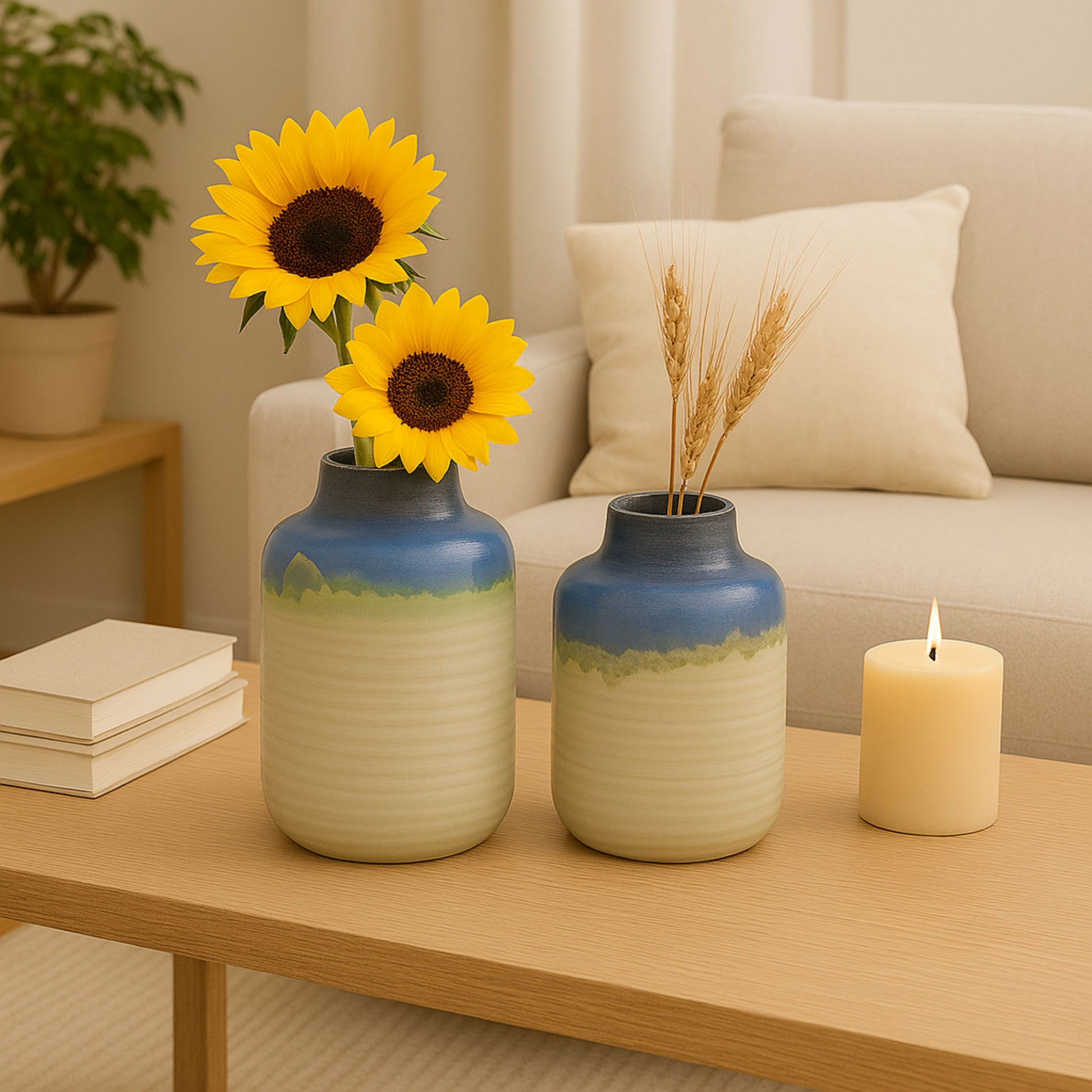 CEDC342 GREEN-WHITE CERAMIC