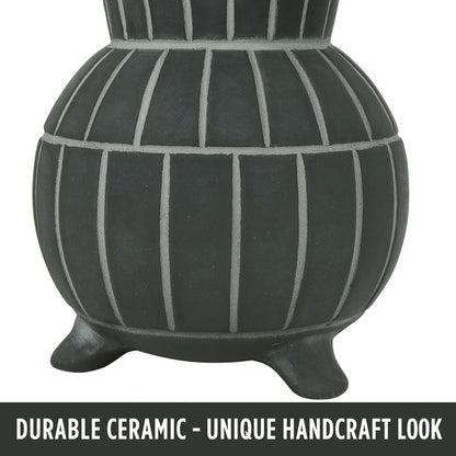 CEDC343 DARK GRAY CERAMIC VASES HOME DECOR DEALS
