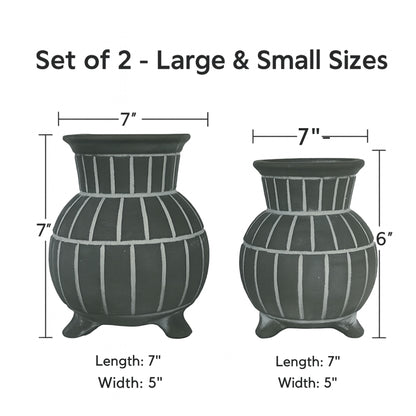 CEDC343 DARK GRAY CERAMIC VASES HOME DECOR DEALS