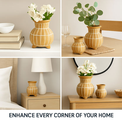 CEDC343 BROWN CERAMIC VASES HOME DECOR DEALS