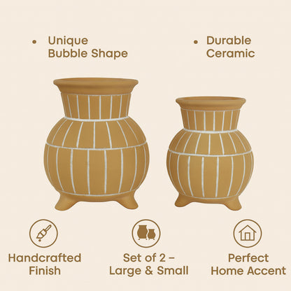 CEDC343 BROWN CERAMIC VASES HOME DECOR DEALS