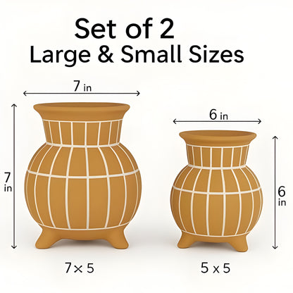 CEDC343 BROWN CERAMIC VASES HOME DECOR DEALS