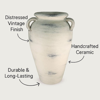 CEJA314 WHITE WASH CERAMIC VASES HOME DECOR DEALS