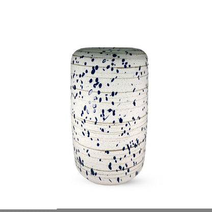 CAVA296 WHITE BLUESPOT VASES