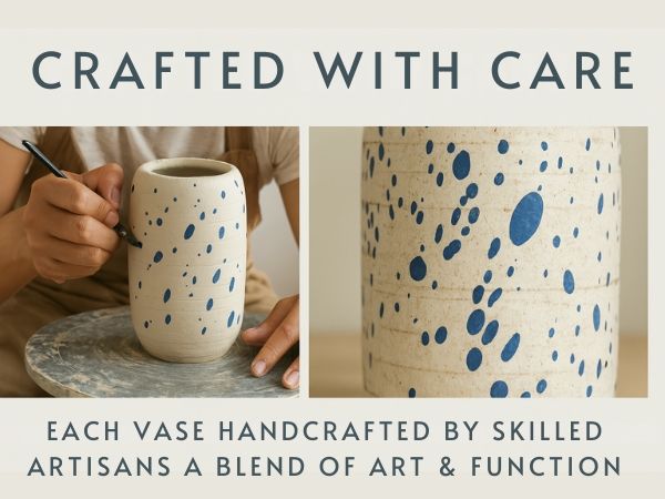 CAVA296 WHITE BLUESPOT CERAMIC