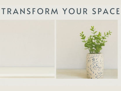 CAVA296 WHITE BLUESPOT CERAMIC VASES HOME DECOR DEALS
