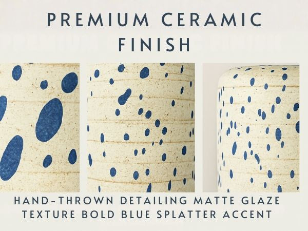 CAVA296 WHITE BLUESPOT CERAMIC VASES HOME DECOR DEALS