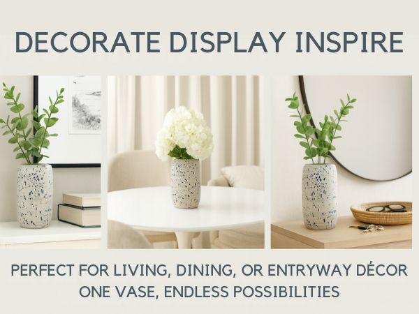 CAVA296 WHITE BLUESPOT CERAMIC VASES HOME DECOR DEALS