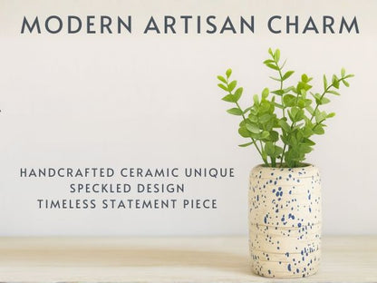 CAVA296 WHITE BLUESPOT CERAMIC VASES HOME DECOR DEALS