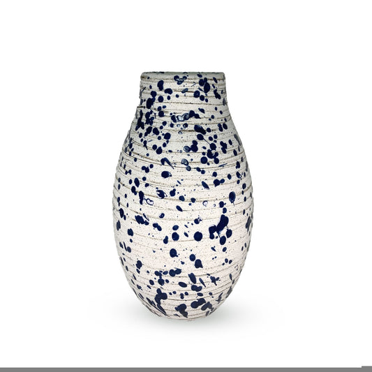 CAVA297 WHITE BLUESPOT CERAMIC VASES HOME DECOR DEALS