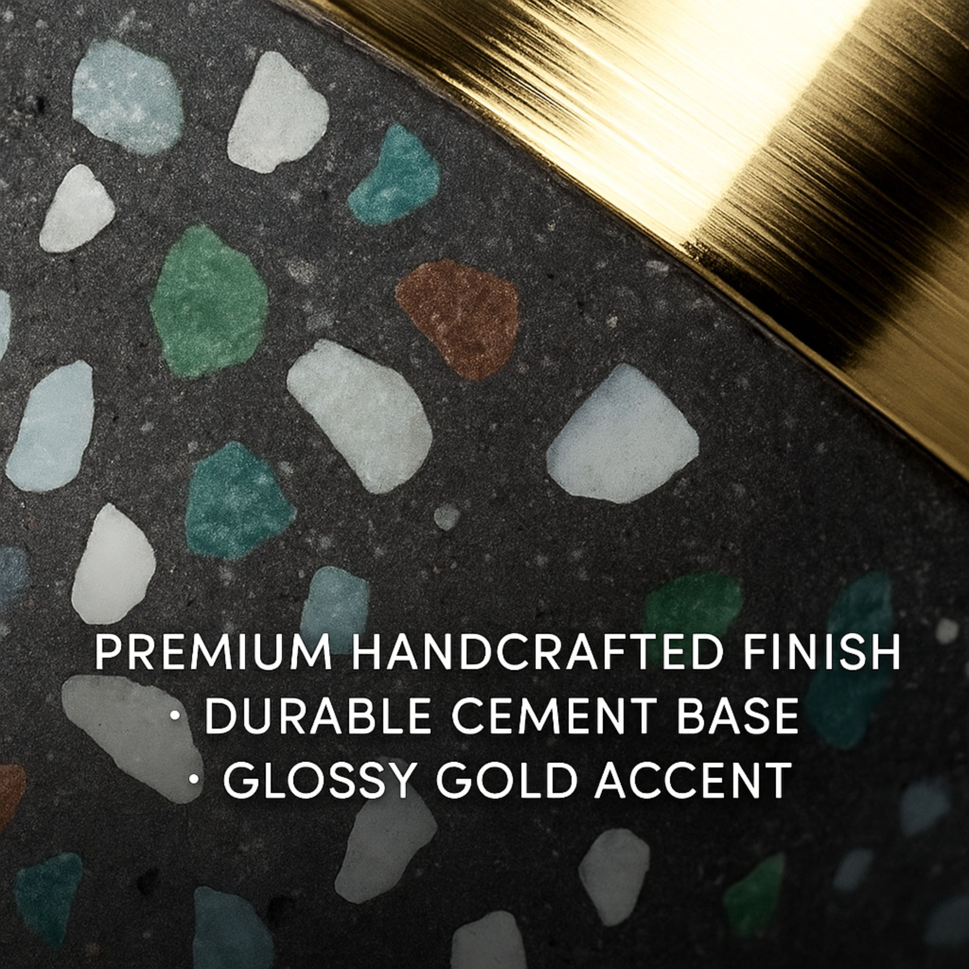 CECA302 GREY GOLD CANDLE HOLDERS