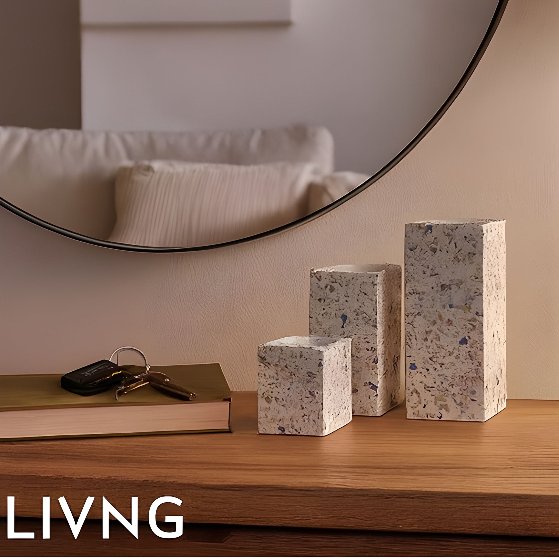 CECA306 WHITE CANDLE HOLDERS