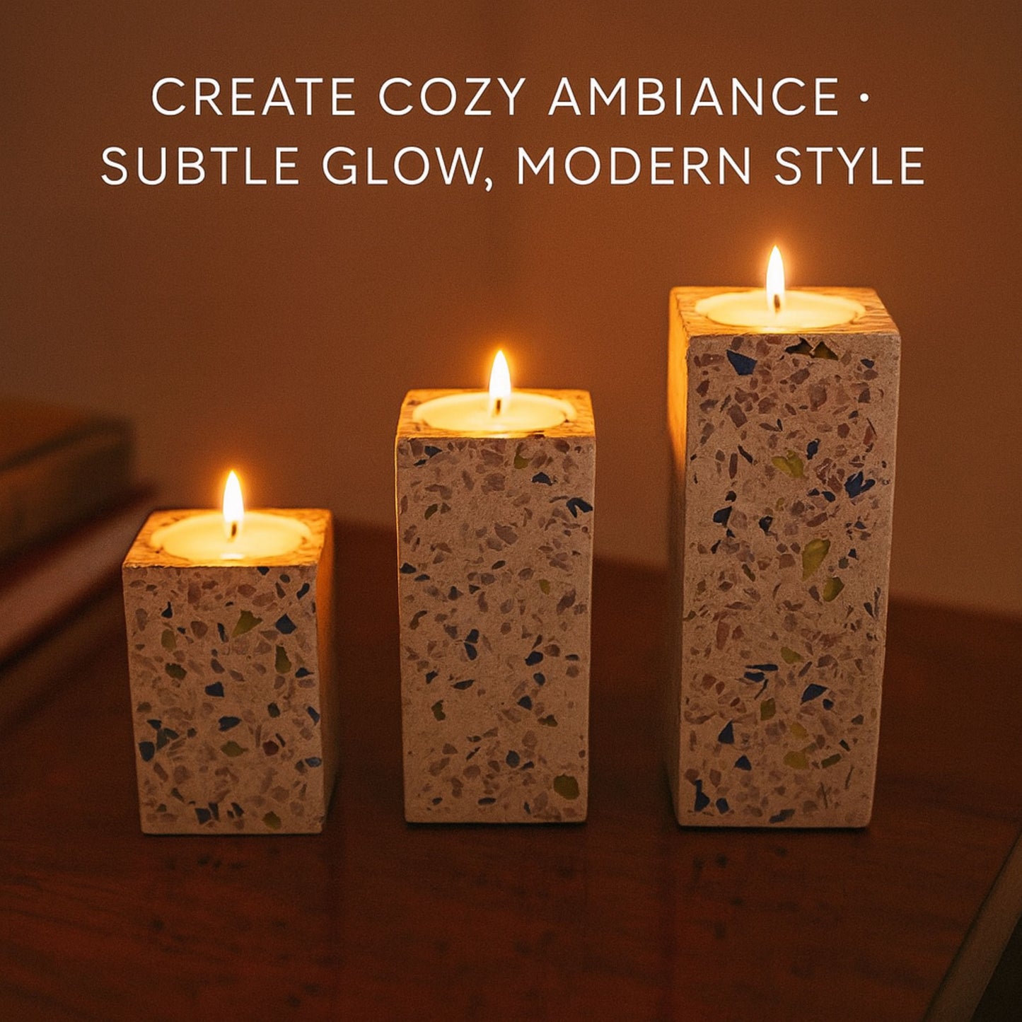 CECA306 WHITE CANDLE HOLDERS