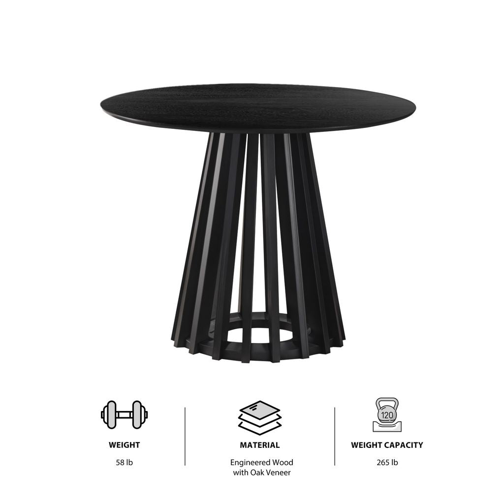 WTB467 BLACK DINING TABLE