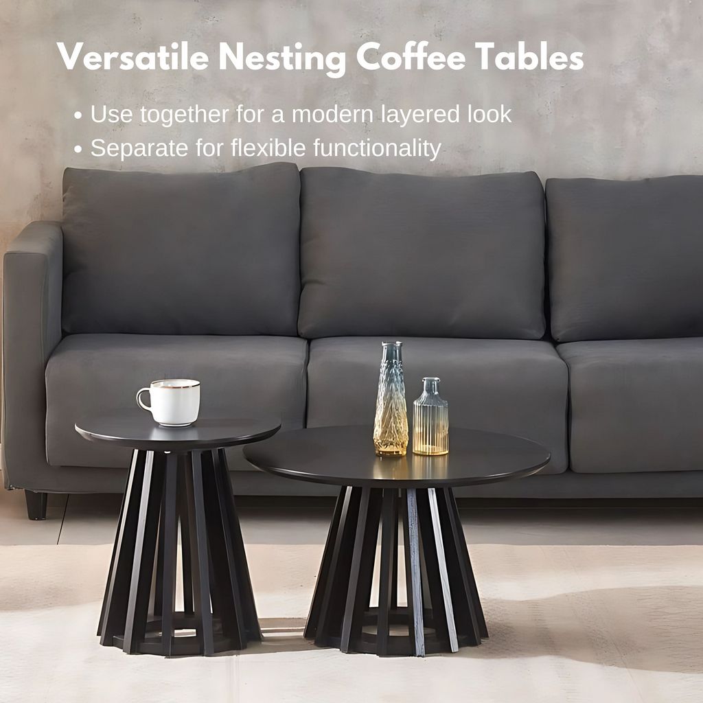 WTB469 BLACK NESTING TABLE