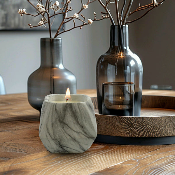 CH23-2739G GREY CANDLES UNSCENTED