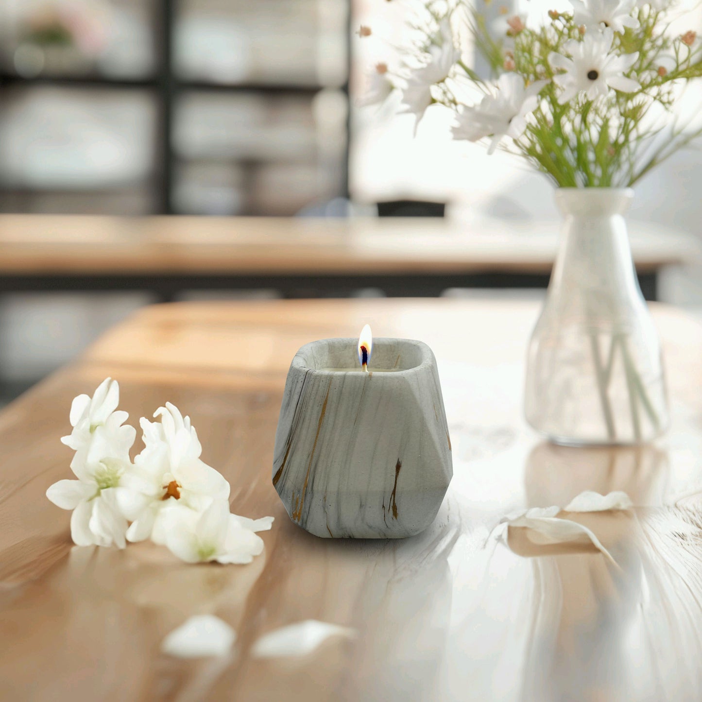 CH23-2739W WHITE CANDLES UNSCENTED