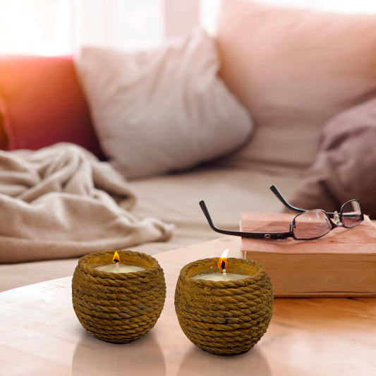 CH23-2698 LIGHT BROWN CANDLES UNSCENTED