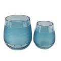 Fleurine Colored Glass Collection, Set of 2, Frosted Design