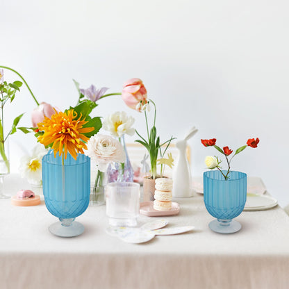 GV502 BLUE GLASS VASES HOME DECOR DEALS SIMPLE