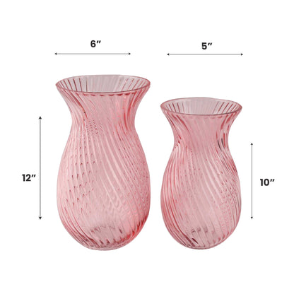 GV503 PINK GLASS VASES HOME DECOR DEALS SIMPLE