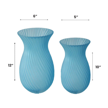 GV503 BLUE GLASS VASES HOME DECOR DEALS SIMPLE