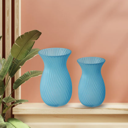 GV503 BLUE GLASS VASES HOME DECOR DEALS SIMPLE