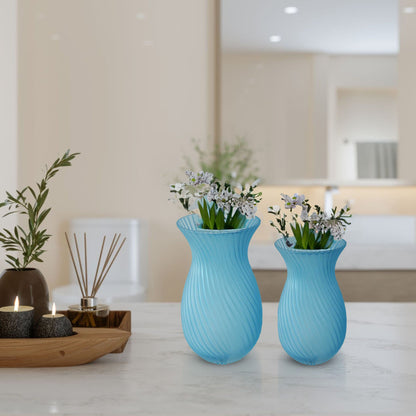 GV503 BLUE GLASS VASES HOME DECOR DEALS SIMPLE