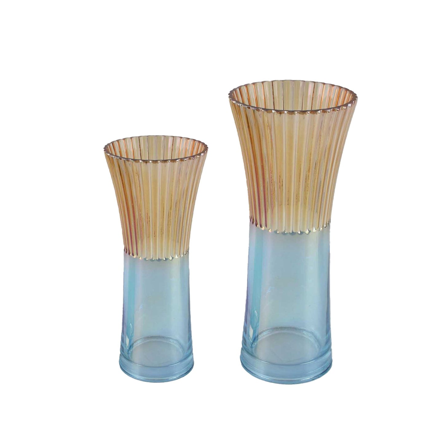 GV505 TWO TONE GLASS HOME DECOR DEALS SIMPLE VASES