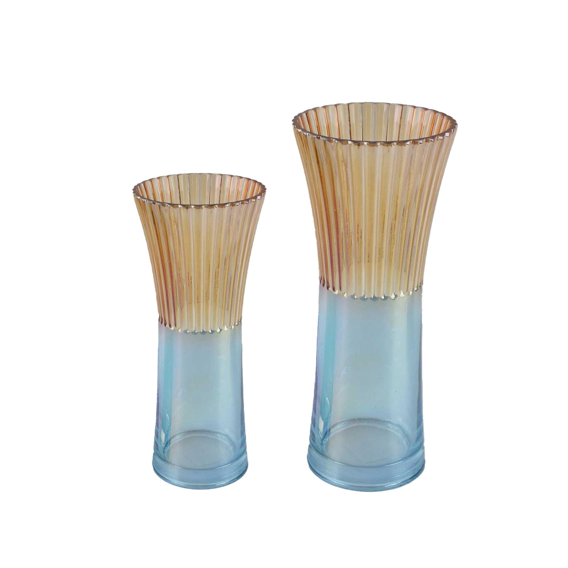 GV505 TWO TONE GLASS HOME DECOR DEALS SIMPLE VASES