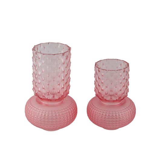 GV506 PINK GLASS VASES