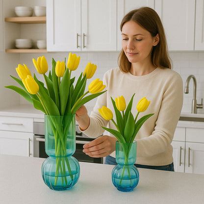 GV506 BLUE GLASS VASES