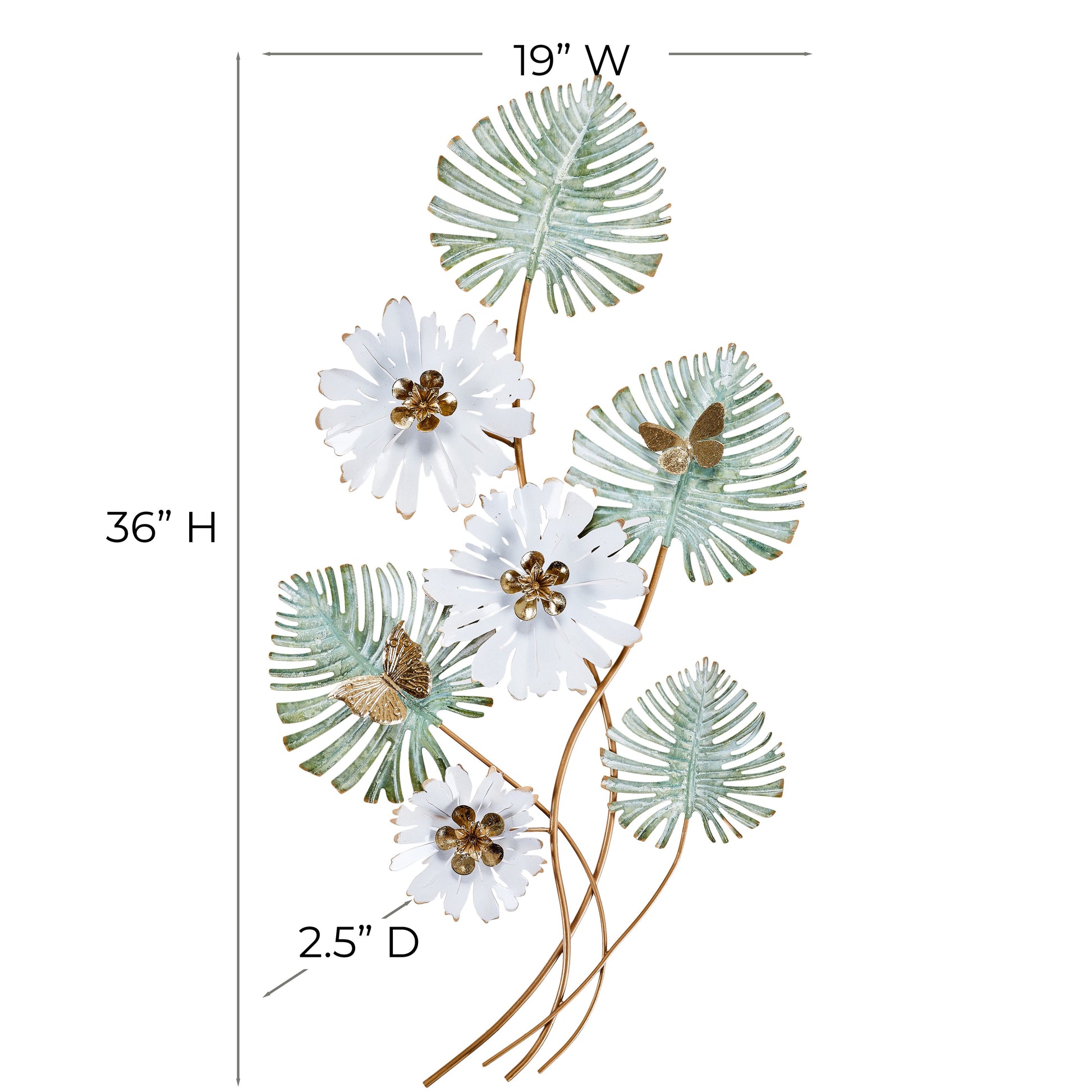 MDC483 MINT GREEN METAL WALL DECOR