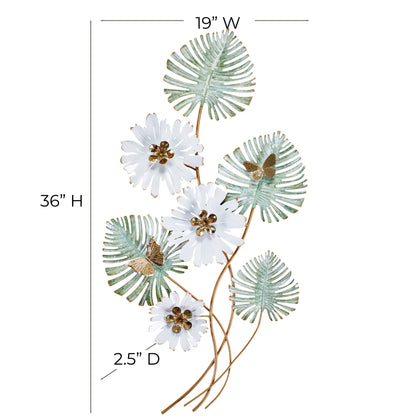 MDC483 MINT GREEN METAL WALL DECOR