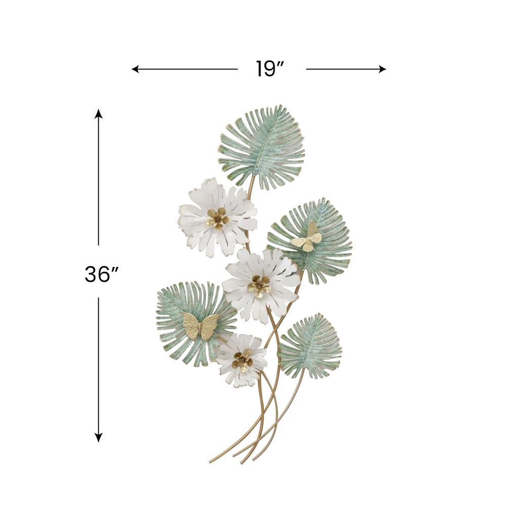 MDC483 MINT GREEN METAL WALL DECOR