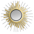 Sunburst Mirrored Wall Art - Metallic Decorative Centerpiece