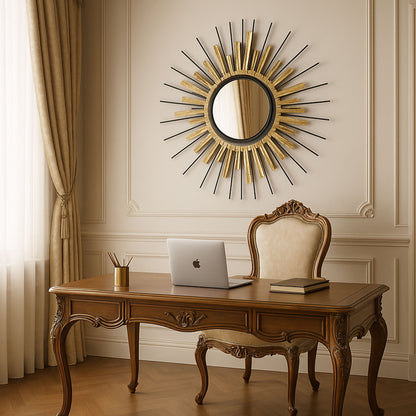 MDC494 GOLD DECOR MIRROR METAL WALL