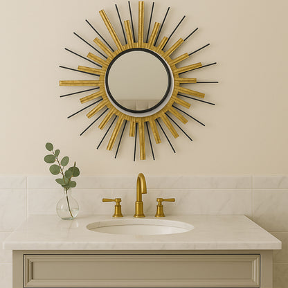 MDC494 GOLD DECOR MIRROR METAL WALL