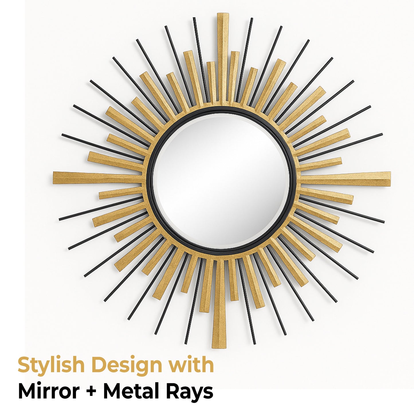 MDC494 GOLD DECOR MIRROR METAL WALL
