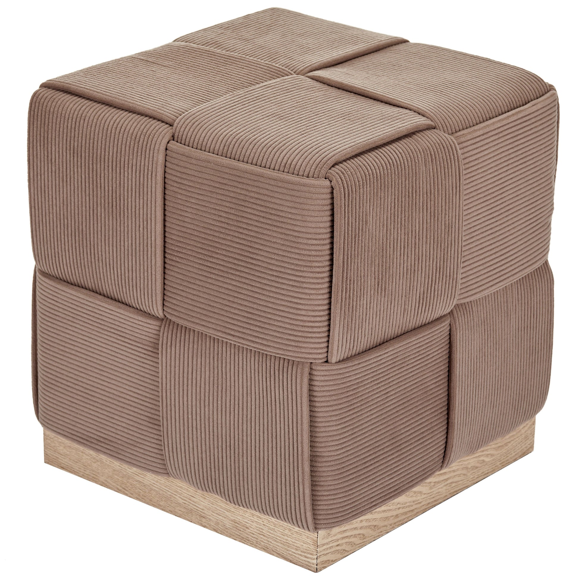 WST498 BROWN OTTOMAN STOOL