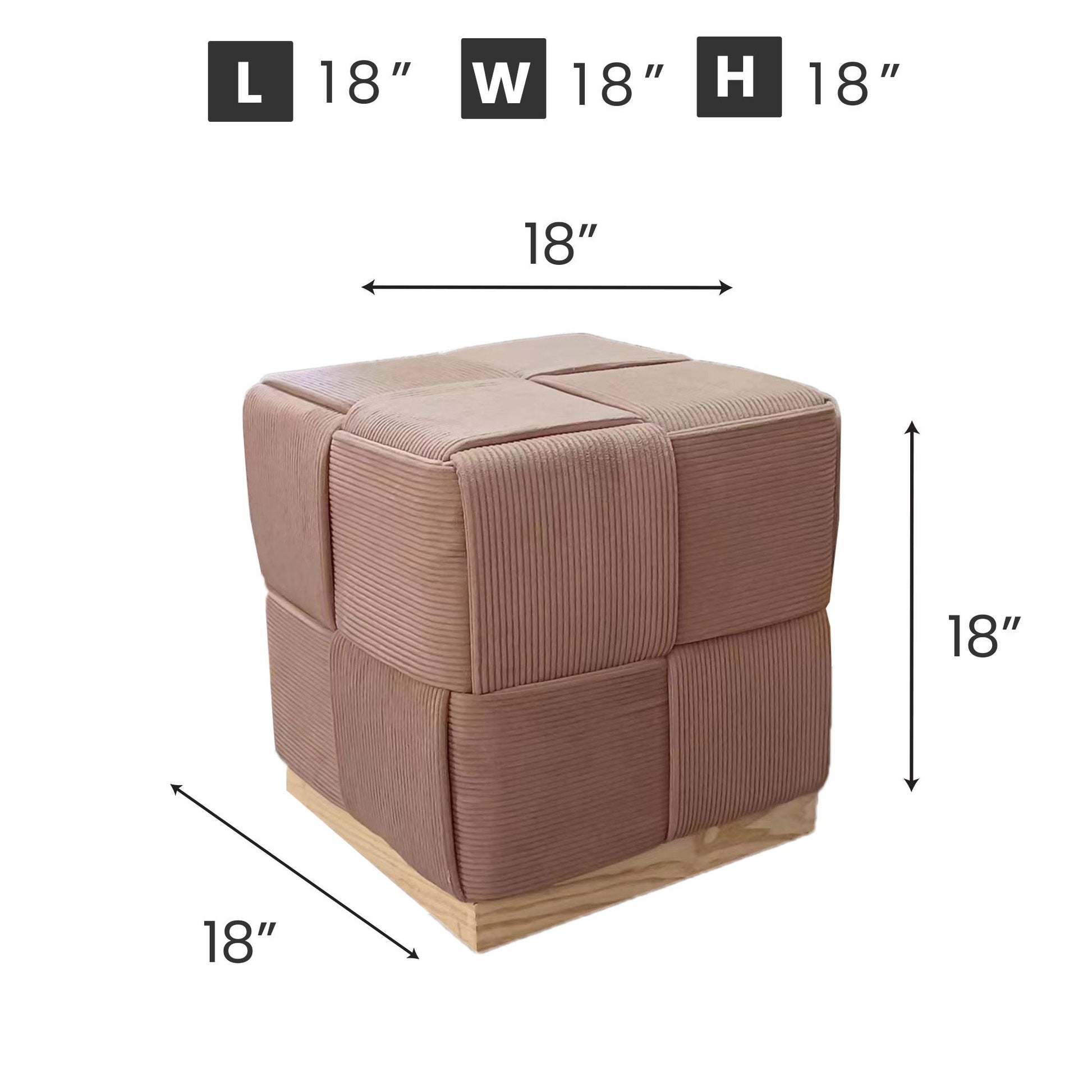 WST498 BROWN OTTOMAN STOOL
