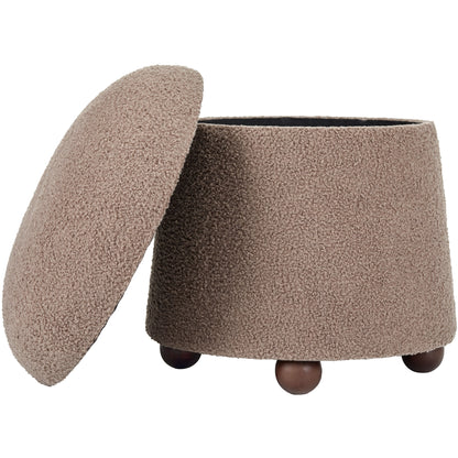WST499 BROWN OTTOMAN