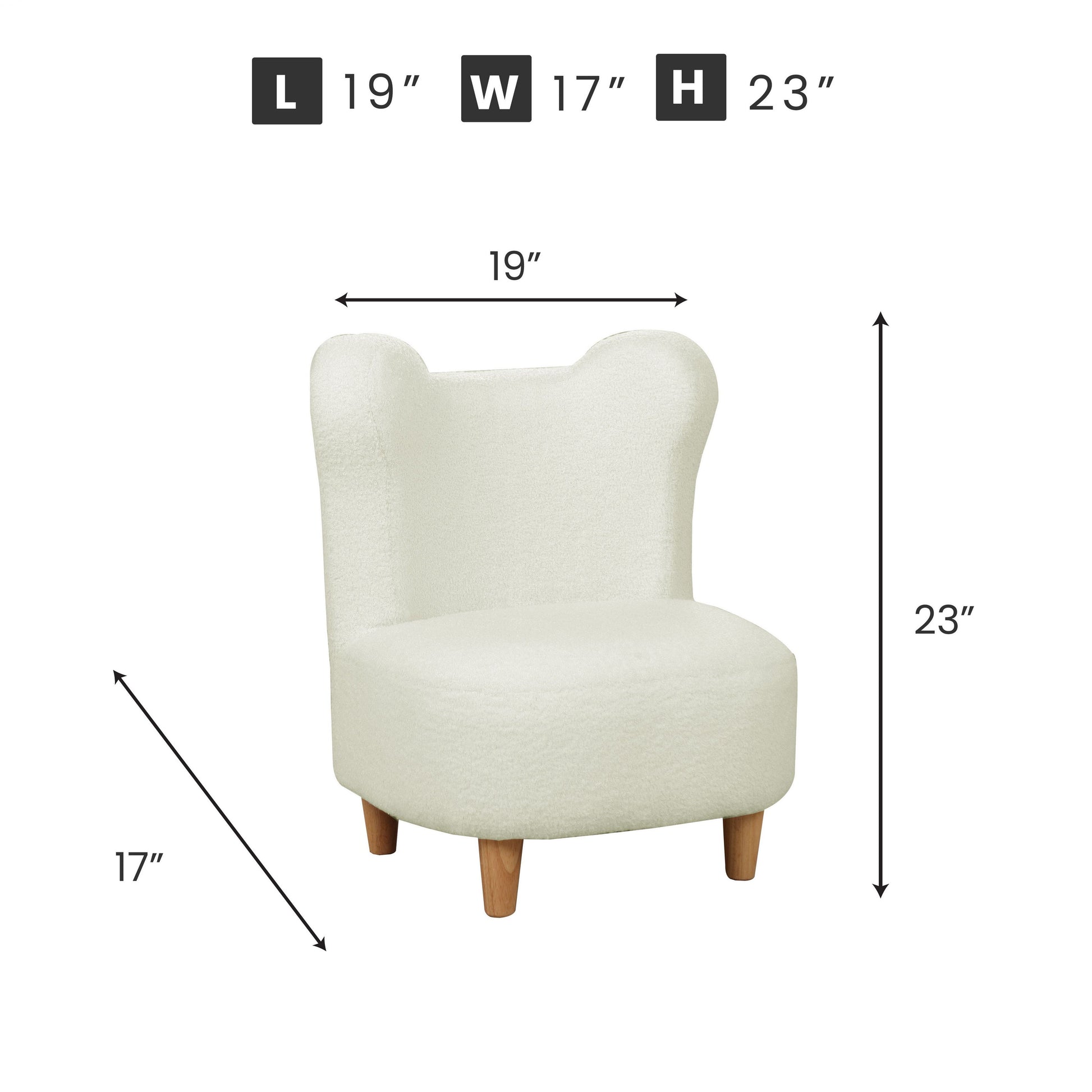 KCH509 WHITE KID CHAIRS